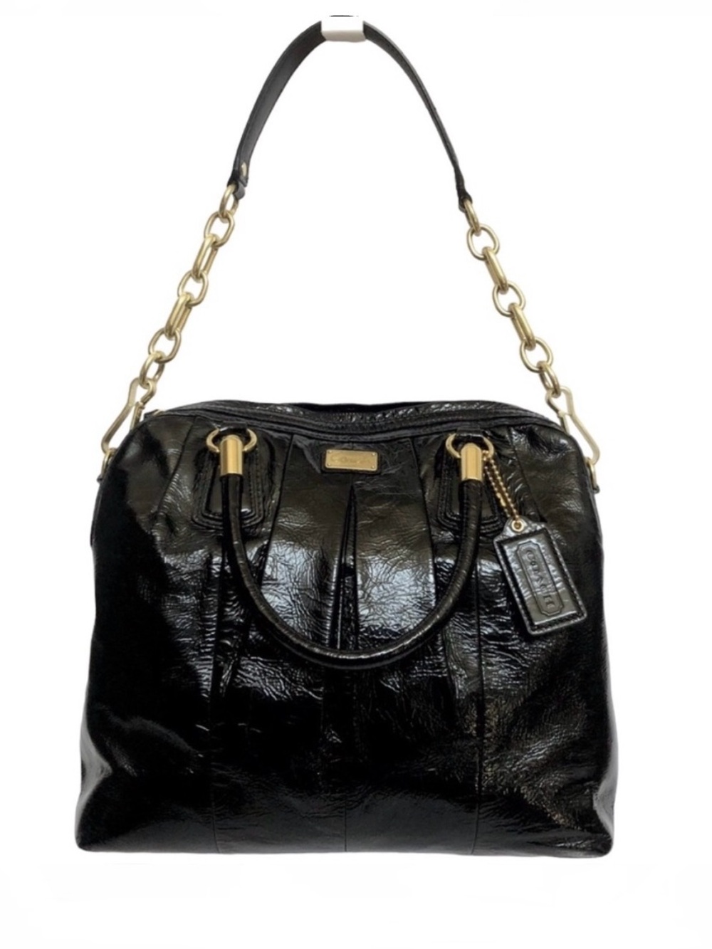 Coach Kristin Bowler Satchel 1606 (Retired) Black Patent Leather